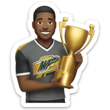 the word MVP with a winning Throphy celebration sticker
