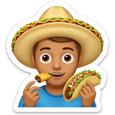 Kevin kostner eating a taco sticker