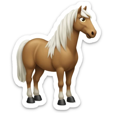 Geschecktes Pferd dick sticker