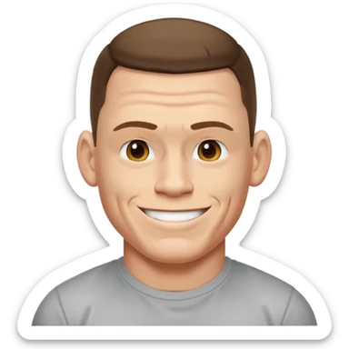 John cena emoji wearing t-shirt u can't c me sticker