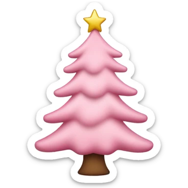 Light pink Christmas tree  sticker