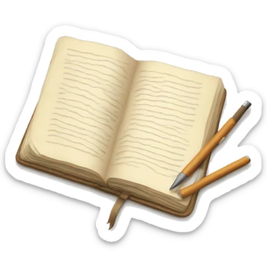 writing journal sticker