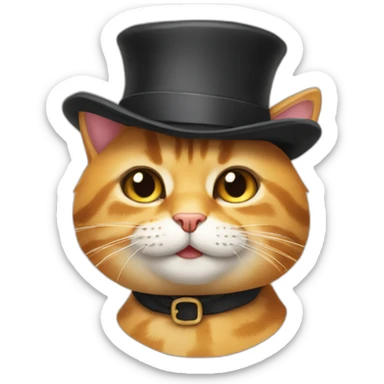cat whit the hat from proffesor layton sticker