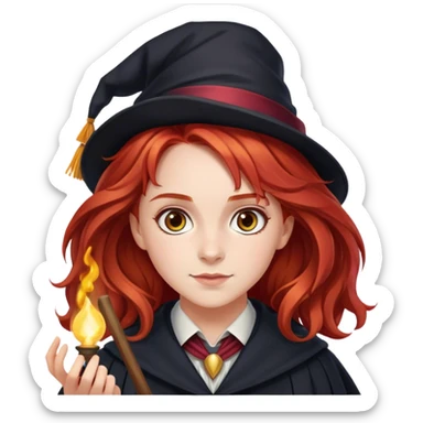 Hermione Granger,UNA NIÑA PELIRROJA MAGA
 sticker