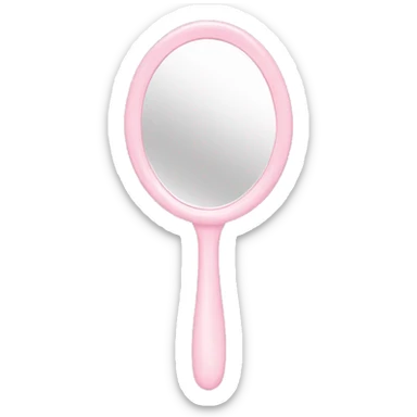 Light pink hand mirror sticker