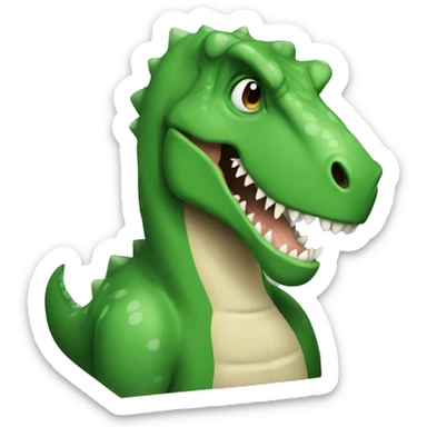 dinosaur rex green sticker