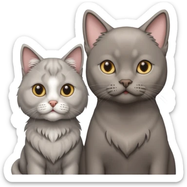 weimaraner dog and Persian cat   sticker