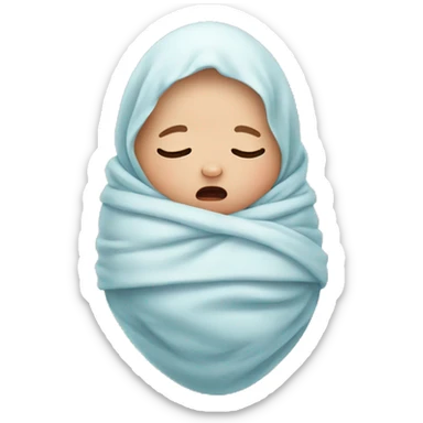 Swaddled crying baby sticker
