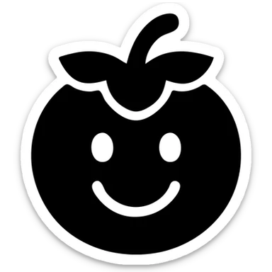 Persimmon smile sticker
