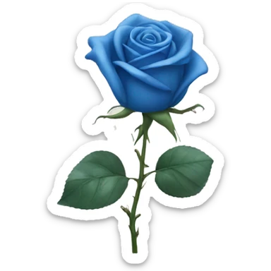 Blue rose sticker