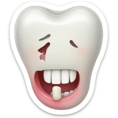 Broken tooth sticker
