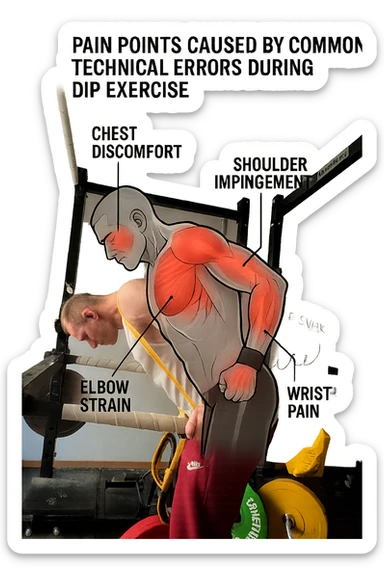 Dolore nel dip per errori di tecnica, facciamo capire bene i dolori sticker