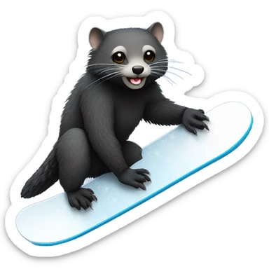 Bearcat snowboarding sticker