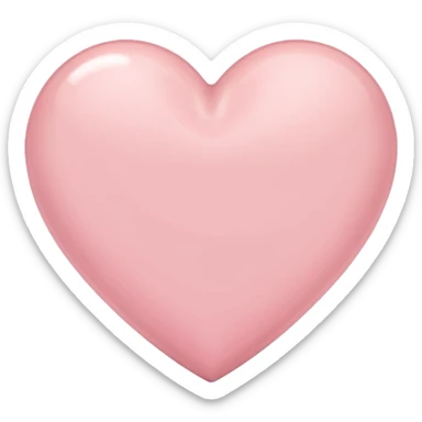 pale pink heart sticker