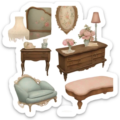 Shabby chic sticker