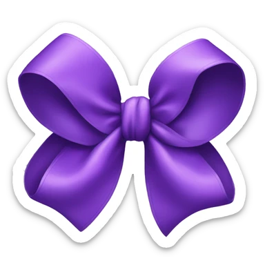 Purple bow sticker