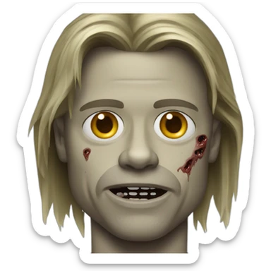 Zombie Brad Pitt sticker