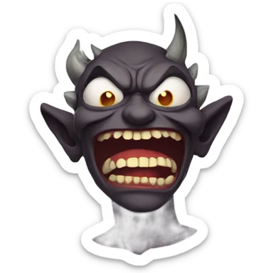 scary demon sticker