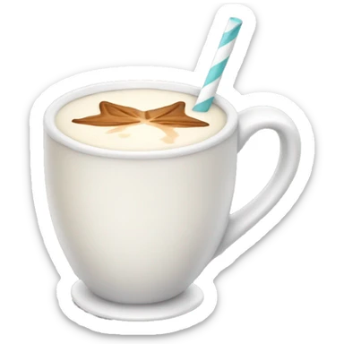 white hot chocolate sticker