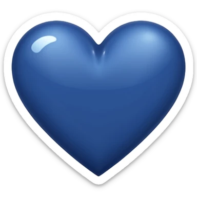 Navy blue heart sticker
