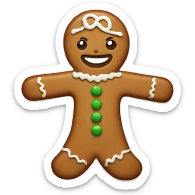 gingerbread girl cookie  sticker