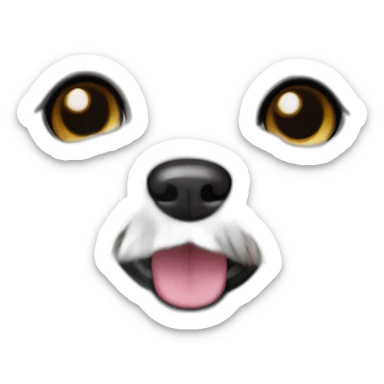 afro fluffy bichon frise sticker