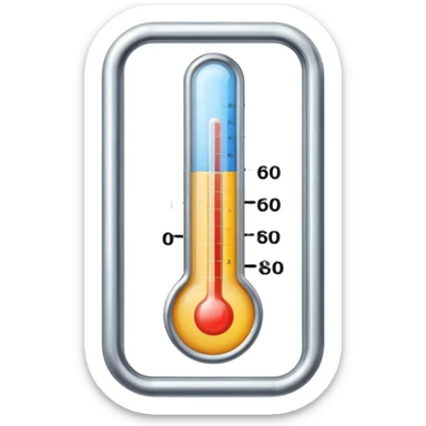 A thermometer at 0 degrees . sticker