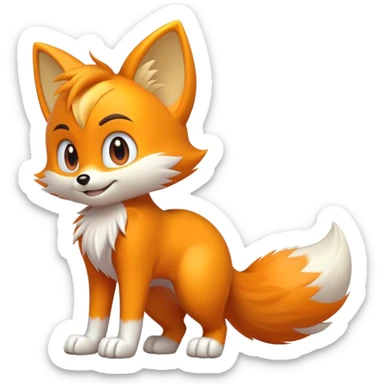 Miles tails per hour from sonic sticker