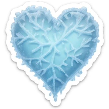 Ice heart sticker