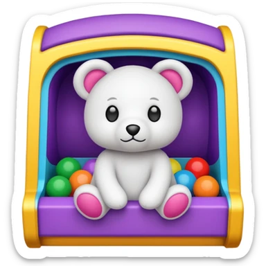Stuffed animal in arcade sticker