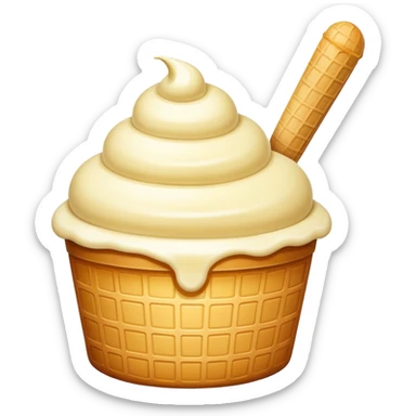 Very big ice cream in tub sticker