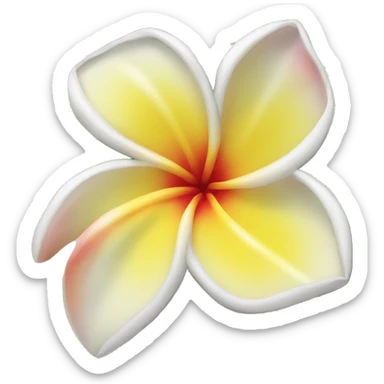 Frangipani flower sticker