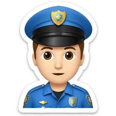 Un policía pero las características que sean de futbol sticker