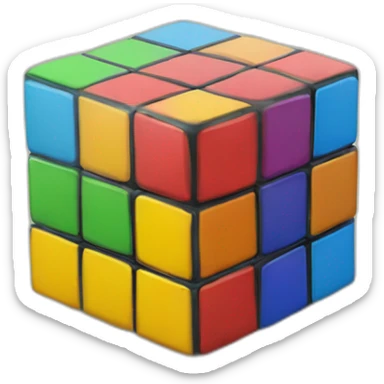 Rubix cube sticker