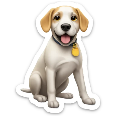 Dog on a cruise ship sticker