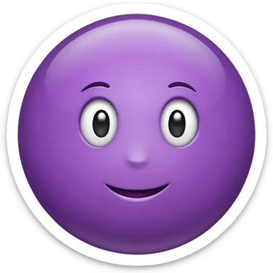 purple color ball sticker