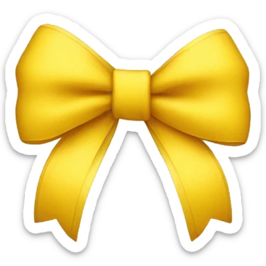 Yellow bow  sticker