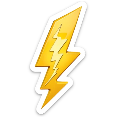 Lightning bolt exclamation mark sticker