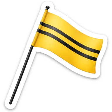Create 2 yellow lined and 1 black lined flag emoji and put black line between yellow lines sticker