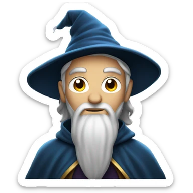 a young wizard with lighting  sticker