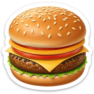 hamburger bun sticker