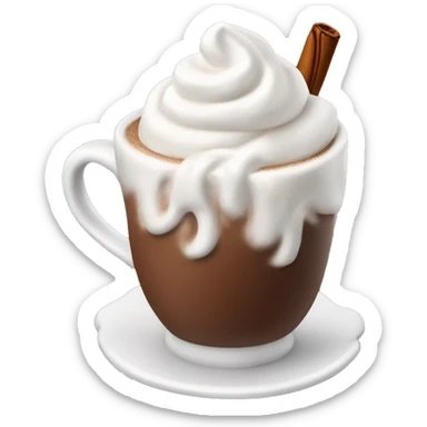 Hot coco with whip cream  sticker