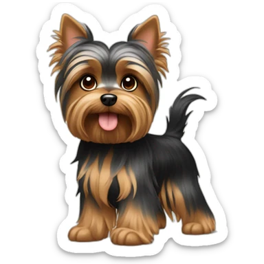 dog yorkshire terrier full body sticker