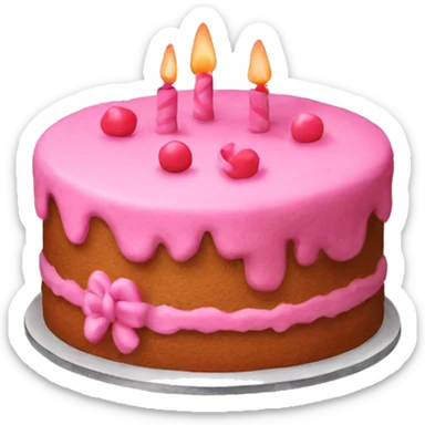 Pink cake sticker