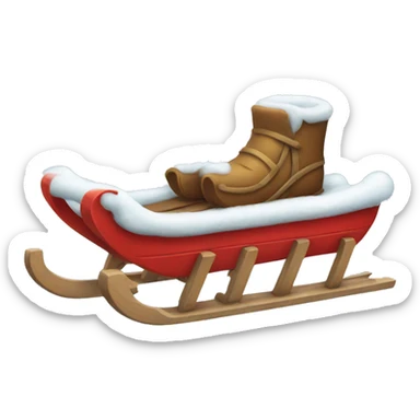 Winter sled  sticker