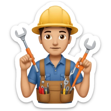 good looking Mexican thin handyman no mustash sticker