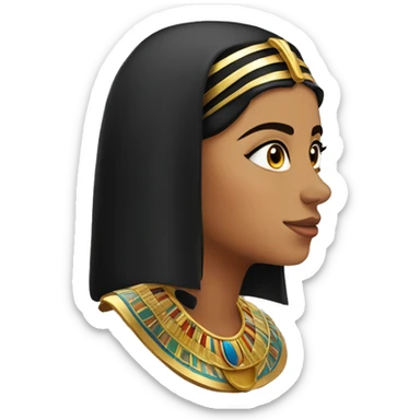 egyptian girl in profile sticker