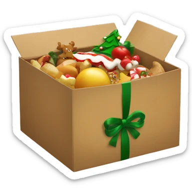 christmasy food box sticker