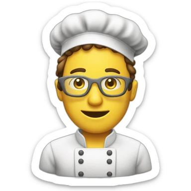 cuisinier devant un ordinateur sticker