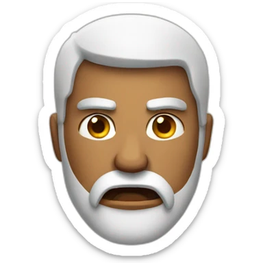 Angry indian man with beard  sticker